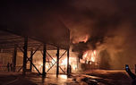  آتش سوزی در کارخانه سیمان ابیک نظرآباد + فیلم
